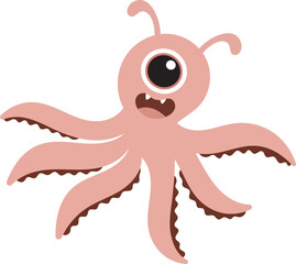 Cartoon Space Monster Alien Creature