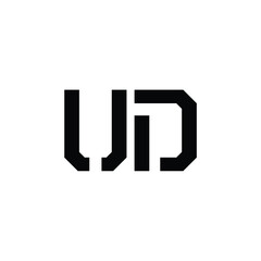 UD monogram logo design letter text name symbol monochrome logotype alphabet character simple logo