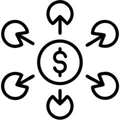 set of icons with dollar symbol