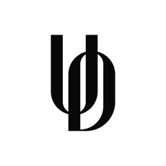 UD monogram logo design letter text name symbol monochrome logotype alphabet character simple logo