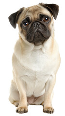 Fototapeta premium Sad Pug sitting