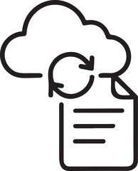 Modern cloud computing icons, file sharing and data storage solutions for business and professional usage Adobe Illustrator Artwork.