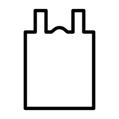 Plastic Bag Vector Line Icon Design