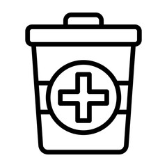Medical Waste Vector Line Icon Design