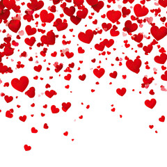 Red hearts falling on black background (4)