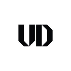 UD monogram logo design letter text name symbol monochrome logotype alphabet character simple logo