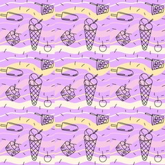 Naklejka premium hand drawn seamless pattern