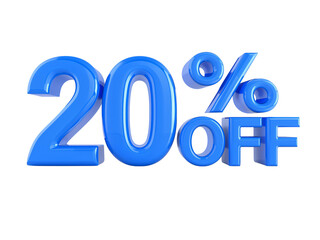 Enticing offer of 20 percent reduction, ideal for promotion materials and digital advertising with