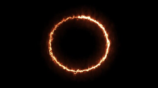 Neon Glowing Circle Line Drowing Animation Loop Video. 4k Circle Marker Isolated Background.