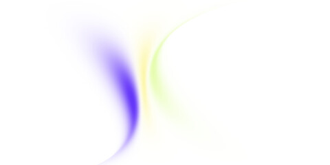 Blue yellow gradient wave glowing abstract shape on transparent background, modern minimal fluid design