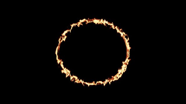 Neon Glowing Circle Line Drowing Animation Loop Video. 4k Circle Marker Isolated Background.