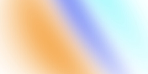 Abstract orange and blue cyan gradient background, minimal smooth flow with soft faded style, isolated transparent PNG