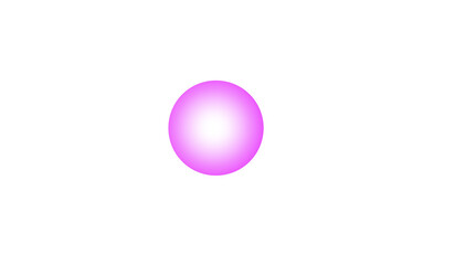 Modern minimal glowing magenta circle abstract shape with soft white halo, transparent background png