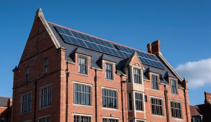 Fototapeta premium Historic building with solar panels