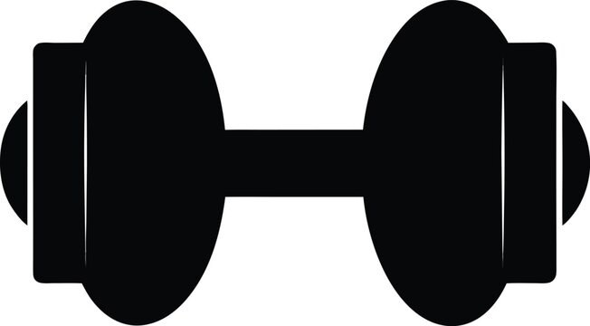 Dumbbell, fitness icon, gym symbol, weightlifting sign, exercise equipment