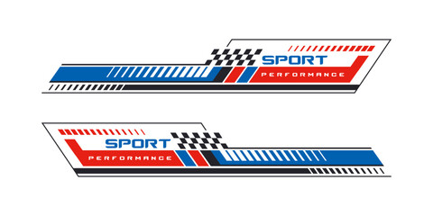 stripes racing in white background.