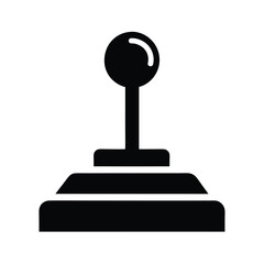 Joystick icon, gaming controller symbol, black vector graphic, arcade stick © Nayeem