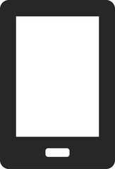 Simple smartphone vector icon with blank screen mockup