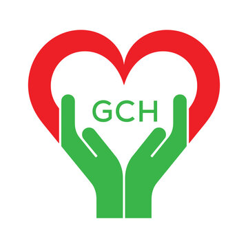 GCH Heart and Hands Company logo. GCH Company logo design for entrepreneur and business. GCH best icon.
