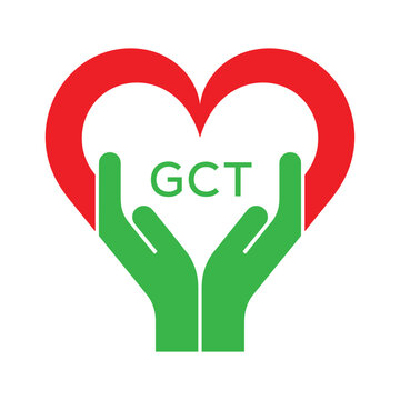 GCT Heart and Hands Company logo. GCT Company logo design for entrepreneur and business. GCT best icon.
