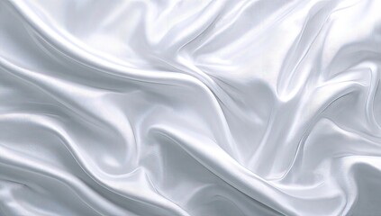 Obraz premium Smooth white fabric draped in flowing folds