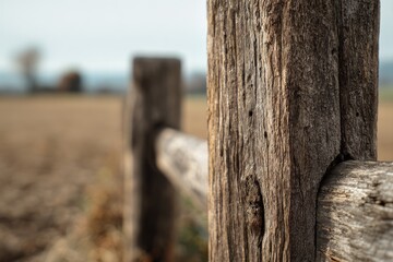 Close-up of weathered wooden fence post (3)