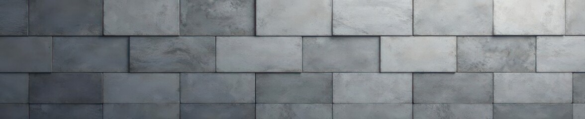 Naklejka premium Sleek modern gray ceramic brick tile backdrop, minimalist, abstract