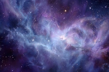 Vibrant galaxy nebula showcasing cosmic beauty in the depths of space with brilliance of stars and swirling colors