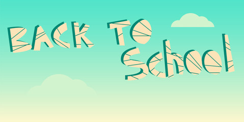 Back to school doodle text, hand drawn cartoon letters illustration, cute vector typography design for kids, education posters, invitations, classroom decor, and holiday school projects