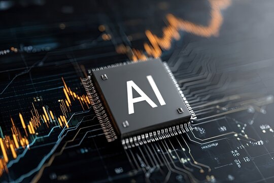 AI chip on circuit board - Powered by Adobe