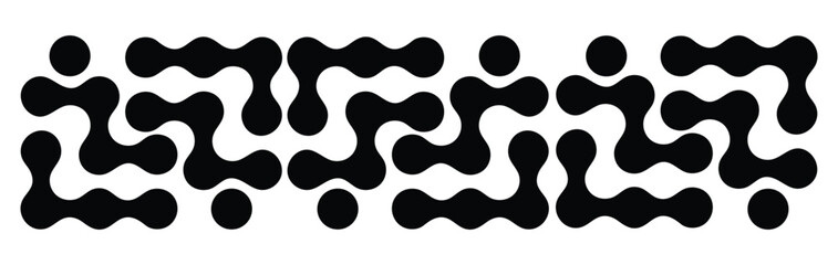 Metaball shapes set isolated on white background. Vector illustration