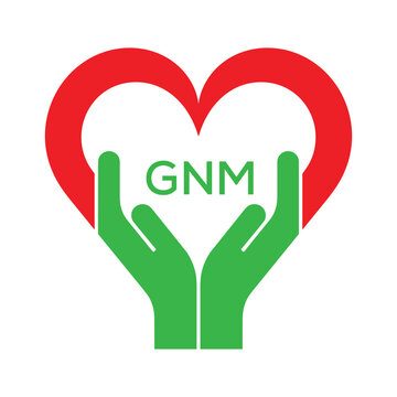 GNM Heart and Hands Company logo. GNM Company logo design for entrepreneur and business. GNM best icon.
