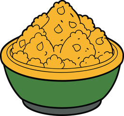 illustration of a bowl of cheese