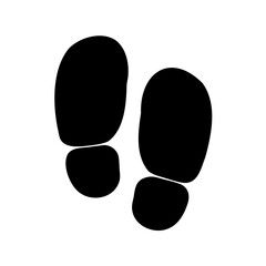 Naklejka premium Two Black Footprints on a White Background Suggesting Movement or Tracking