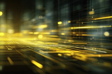 Abstract futuristic cityscape.  Dynamic perspective