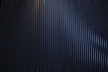 Obraz premium A dark, textured background with vertical ribbed patterns and subtle light reflections, creating a sophisticated and abstract visual