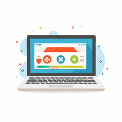 Flat vector gaming icons. Includes controller, arcade machine, gaming laptop, VR headset, esports trophy, mobile gaming, keyboard, headset, loading bar, and pixel sword shield. 