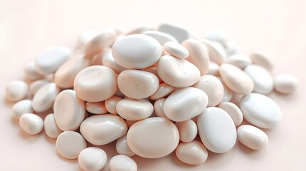 Pile of stones on background, closeup selective focus.