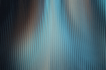 A textured abstract background with vertical ribbed lines, transitioning from dark brown to bright blue hues, creating a sense of depth and movement