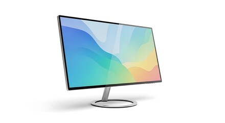 Fototapeta premium Computer Monitor with Colorful Screen