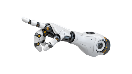 A robotic hand pointing with precision