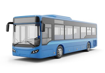 Blue Public Bus