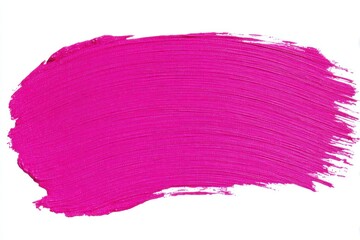 Fuchsia paint stroke with visible textured brush lines on white background