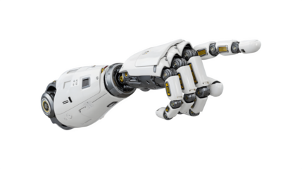 A robotic hand pointing with precision