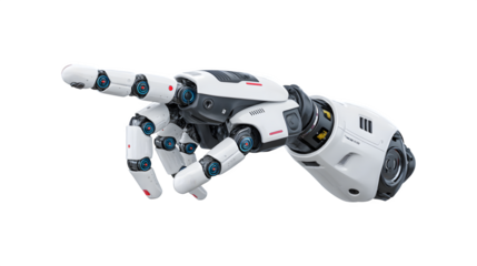 A robotic hand pointing with precision