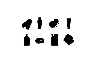 お風呂グッズ アイコンセット / Bathroom goods icon set