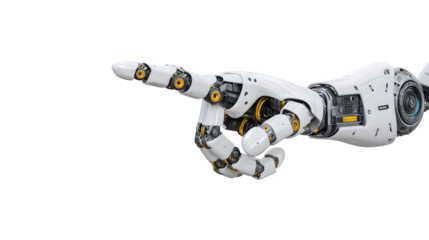 A robotic hand pointing with precision