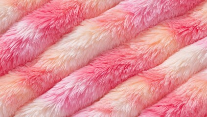 Fototapeta premium Fluffy pink and peach textured diagonal lines