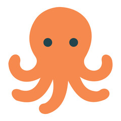 octopus sea animal flat design illustration