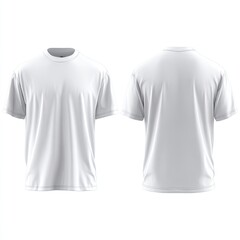 Blank white t-shirt, front and back views (1)